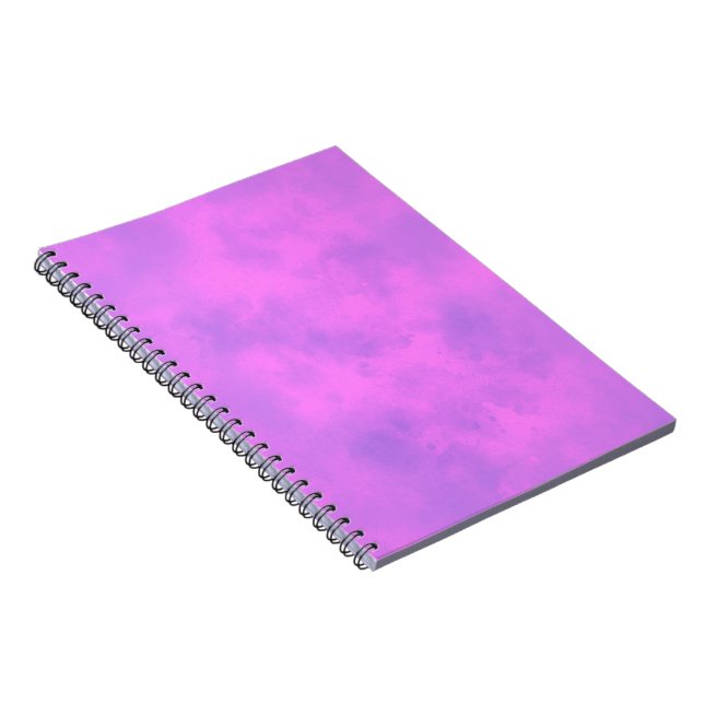 Carnet Elégant effet nuage tempête motif rose (Côté Droit)
