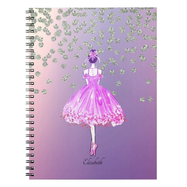 Carnet Élégant élégant Diamants brillants Ballerina (Devant)