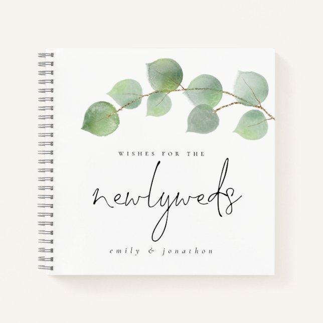 Carnet Elégant Eucalyptus Wives for Newlyweds Guest Book (Devant)