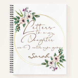 Carnet Elégant Floral chic Lettres design