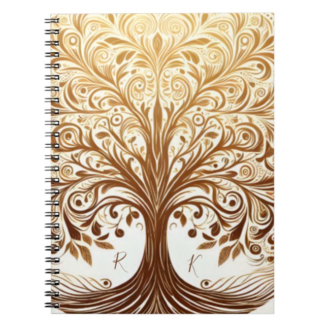 Carnet Elegant Gold Tree of Life Spiritual Celebration (Devant)