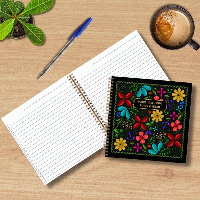 Carnet Elegant Latin American Folk Floral Checklist (Créateur téléchargé)