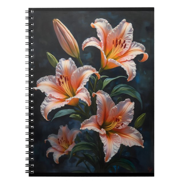 Carnet Elegant Lily Flower Art – Premium Prints & Unique  (Devant)