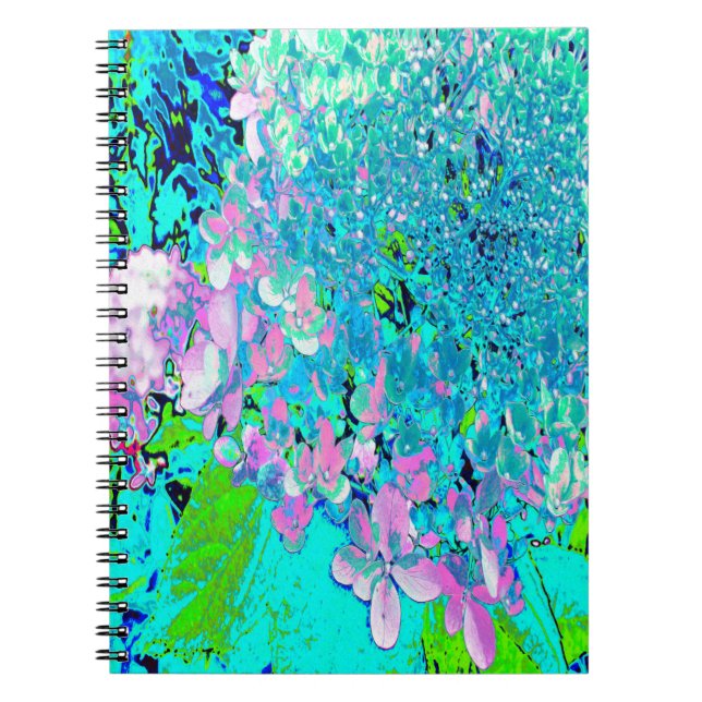Carnet Élégant Limelight rose et bleu Hydrangea (Devant)