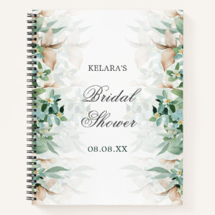 Carnet Elégant Mariage de Fêtes des mariées florales feui