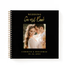 Elegant Mariage de script Gold Photo Guestbook