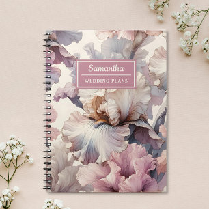 Carnet Élégant Mariage rose Floral Planing personnalisé