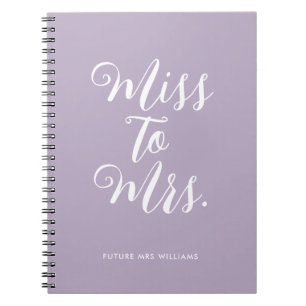 Carnet Élégant Miss to Mrs Chic Planificateur de Mariage 