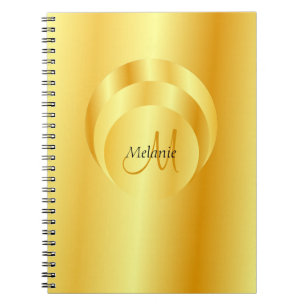 Carnet Elégant Modèle Monogram Gold tendance