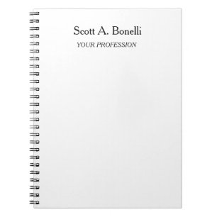 Carnet Élégant Moderne Simple Blanc Spécial
