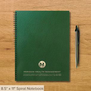 Carnet Élégant Monogramme d'affaires des services financi