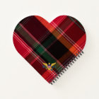 Élégant Monogramme de Madras Rouge Vert Personnali