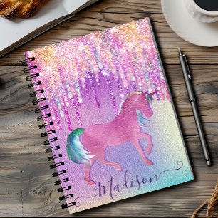 Carnet Élégant monogramme de parties scintillant à goutte