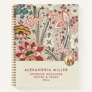 Carnet Élégant Monogramme Floral