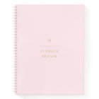 Élégant Monogramme rose rose or minimaliste Classé