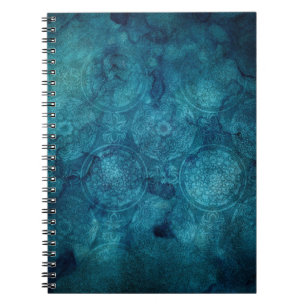 Carnet Elégant Motif d'aquarelle Mandala Turquoise