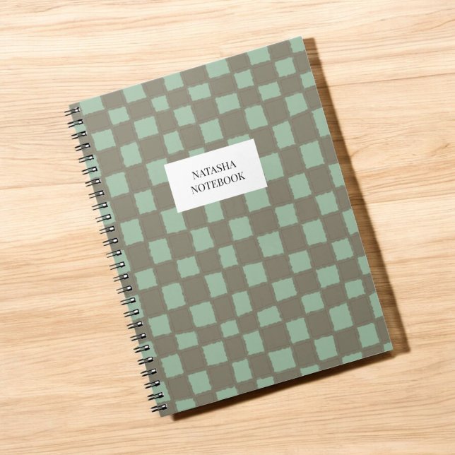 Carnet Elégant Motif de tableau de bord bleu et gris (Créateur téléchargé)