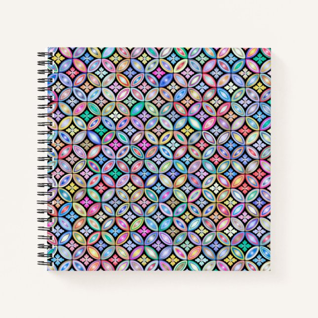 Carnet Élégant Motif en verre Abstrait coloré (Devant)