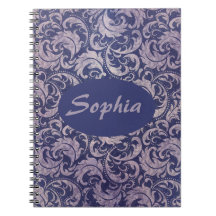 Élégant motif Vintage pourpre damassé