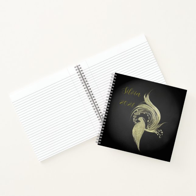 Carnet Elegant Nature Art on Black notebooks  (Intérieur)