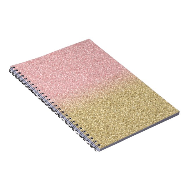 Carnet Élégant or et Rose Parties scintillant or étincell (Côté Droit)