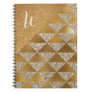 Carnet Elégant or Parties scintillant argent Monogramme G