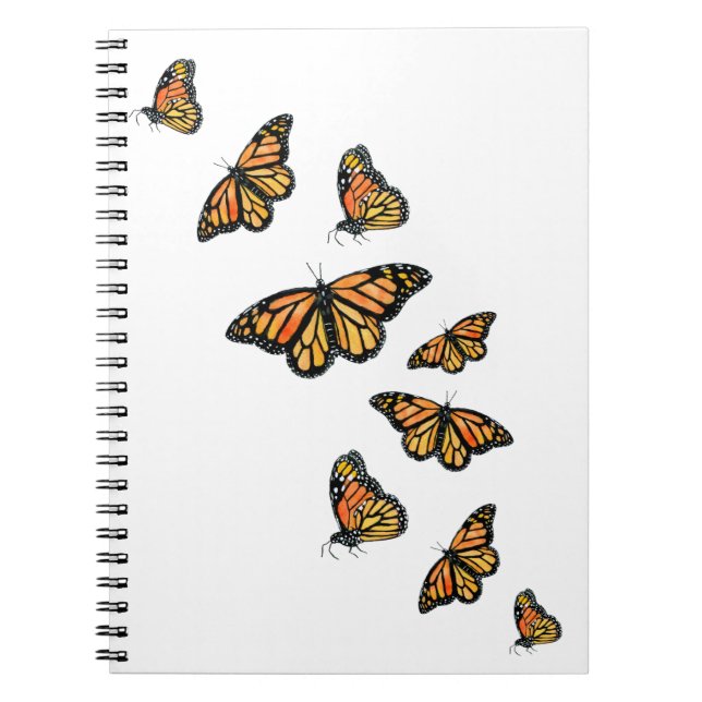 Carnet Élégant papillon monarque simple (Devant)