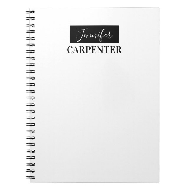 Carnet Élégant professionnel minimaliste moderne (Devant)