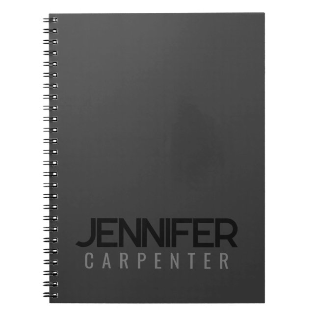 Carnet Élégant professionnel minimaliste moderne ajouter  (Devant)