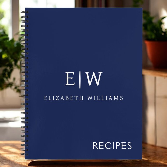 Carnet Élégant professionnel simple Monogramme minimalist (Créateur téléchargé)