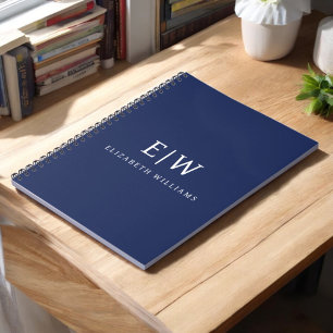 Carnet Élégant professionnel simple Monogramme minimalist