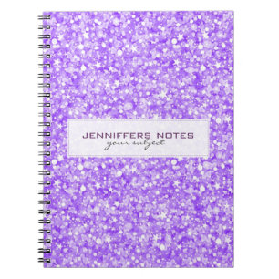 Carnet Elegant Purple Retro Glitter & Sparkles