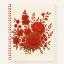 Elegant Red Floral Bouquet with Roses Romantic