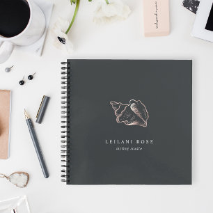 Carnet Elégant Rose Gold Conch Shell