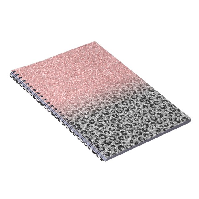 Carnet Élégant Rose Gold Parties scintillant Empreinte de (Côté Droit)