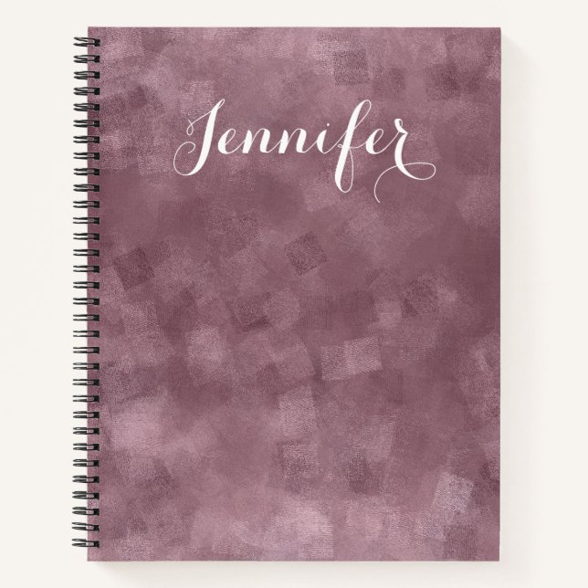Carnet Elégant Rose or couleur Modèle moderne personnalis (Devant)