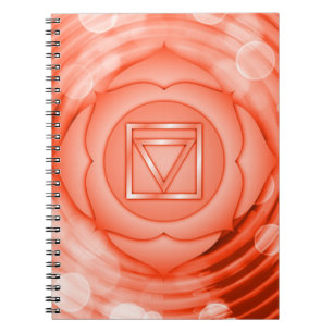 Carnet Elégant rouge racine Chakra Chi Spirituel Zen