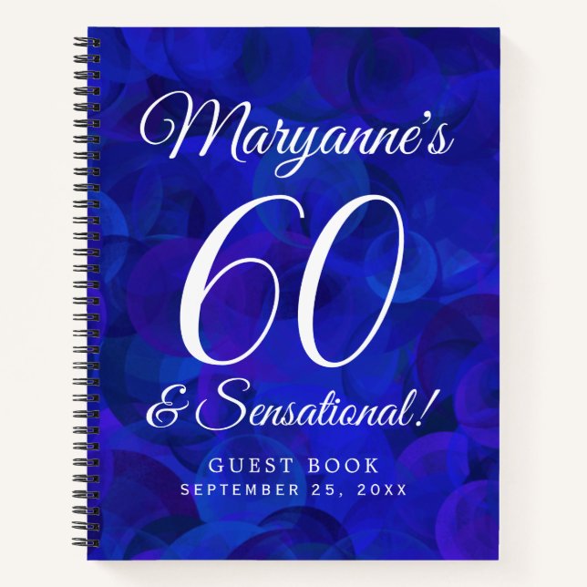 Carnet Elégant Royal Blue 60 et Anniversaire sensationnel (Devant)