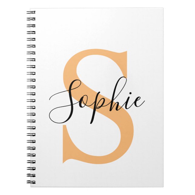 Carnet Elegant Script Custom Name Personalized Gift (Devant)