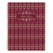 Élégant Tourbillon Floral Bourgogne & Or Personnal