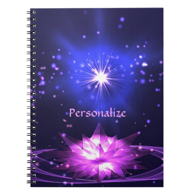 Carnet Elégant Zen Purple Cristal Lotus Flower (Devant)