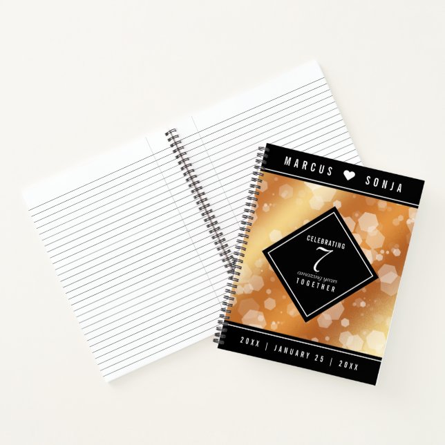 Carnet Élégante 7ème anniversaire du Mariage de cuivre (Intérieur)