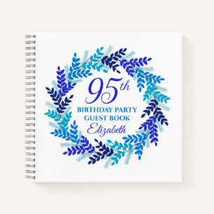 Carnet Élégante couronne royale bleue 95e fête d'annivers