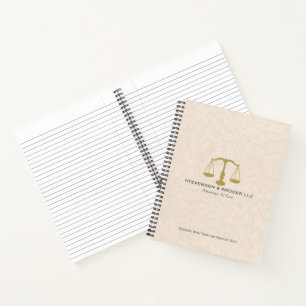 Carnet Elégante Echelle Beige Linge & Or Justice