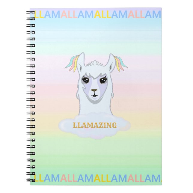 Carnet Élégante et belle Llama (Devant)