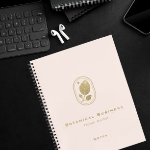Carnet Élégante Feuille d'or Minimale Crème botanique ros