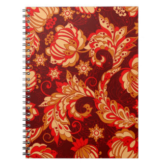 Carnet Elégante Fleurs Ethniques Motif sans couture