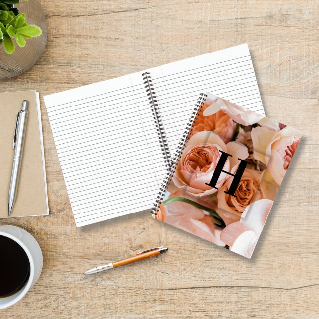 Carnet Élégante lettre initiale personnalisée H Monogramm (Créateur téléchargé)
