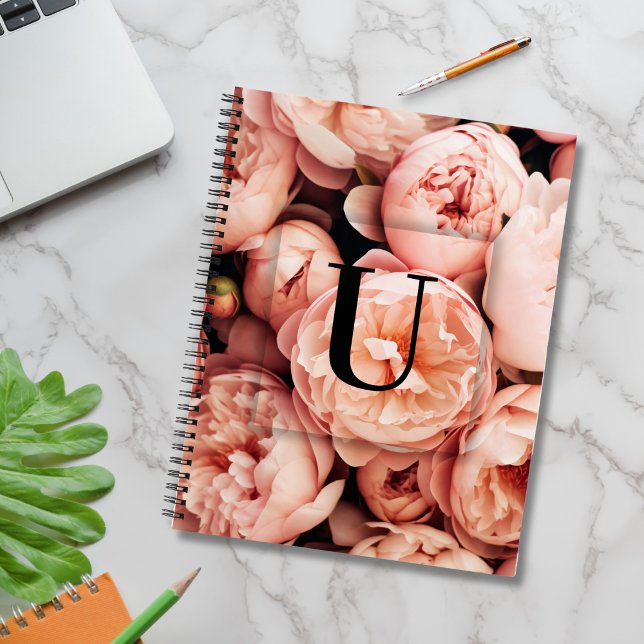 Carnet Élégante lettre initiale personnalisée U Monogramm (Créateur téléchargé)