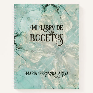Carnet Elegante libro de bocetos soft green para ella